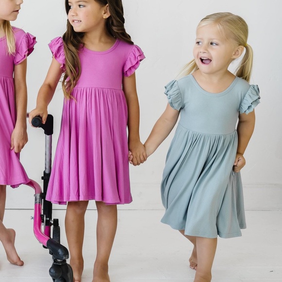 Stormy Ribbed Twirl Dress 4T - Picture 2 of 3